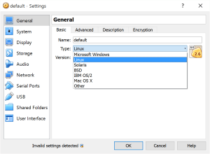VirtualBox-OS-Options
